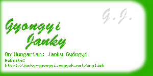 gyongyi janky business card