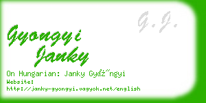 gyongyi janky business card